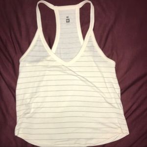 Off White Striped Tank
